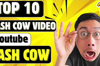 create cash cow video, faceless channel, finance youtube channel, top 10 video