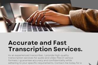transcribe podcasts, you tube videos, interviews,zoom record