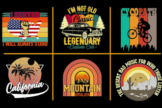 do retro vintage t shirt design and merchandise t shirt design for your pod