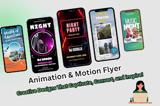create motion, animated, salon, food promos and videos