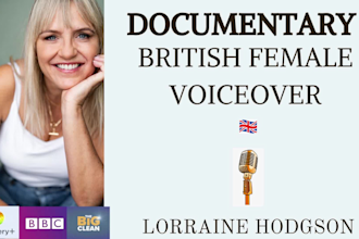 record a british northern documentary voice over