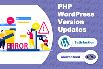 do update wordpress version, php version, plugins, and backup