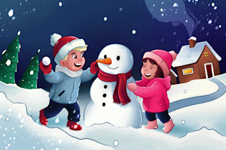 create children book illustrations and cover children book