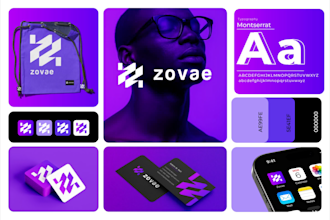 design minimalist business logo and brand style guide