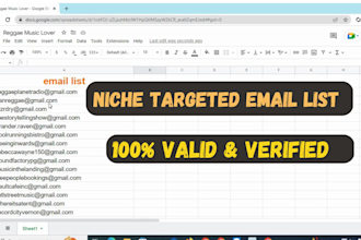 collect niche targeted email list or bulk email list