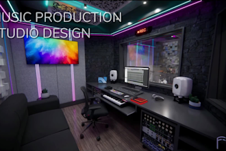 design your music production home studio, acoustic treatment and interior design