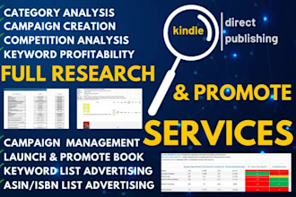 research keyword profitability and advertising, category and competitor analysis