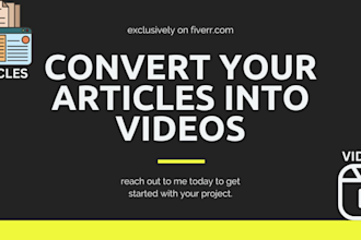 convert your blogpost, article into video with ai voiceover