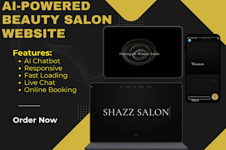 build a luxury salon and beauty website with online booking