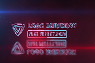 create neon animation for logo or intro, outro