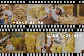 an emotional funeral slideshow or memorial tribute video