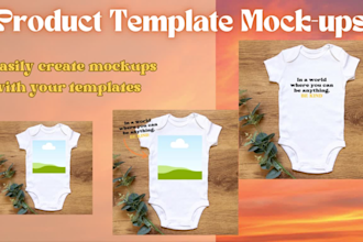 create 5 mockup images for print on demand products