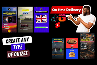 create quiz videos for tik tok and youtube