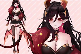 design and rig live 2d vtuber model vtuber model vtuber rigging 2d vtuber