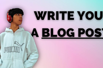 write for you a blog post
