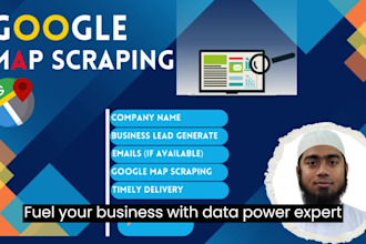 scrap web, google map to generate leads, verified emails