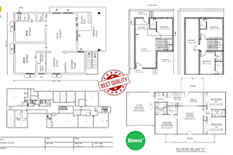 draft 2d floor plan drawing, house layout, architectural layout and layout plan