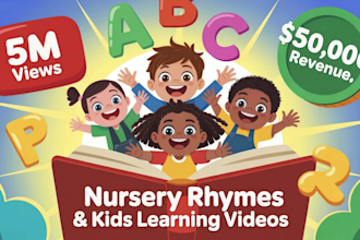 do nursery rhymes, kids learning videos to boost channel for fast monetization