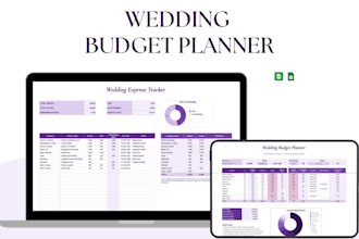 create a wedding planner and budget tracker in google sheets and excel