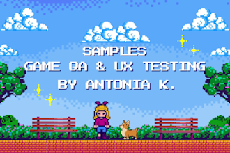 test your video game and deliver a structured bug report and UX feedback