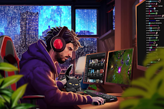 make lofi art and 2d loop animation
