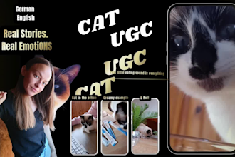 create ugc with my pet cat, b roll facebook ads tiktok