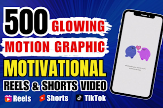 create glowing motion graphics motivational reels and shorts