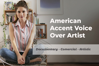 be your american accent female voice over artist