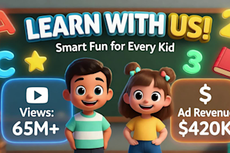 create kids learning videos for youtube, 3d animation for kids