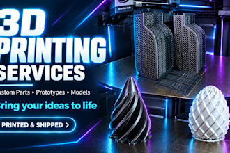 3d print and ship custom parts, prototypes, and models