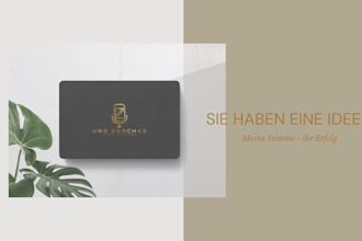 do a german male voice over in a charming deep voice