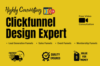 design stunning clickfunnels landing pages for your business