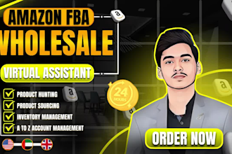 be your expert amazon fba wholesale virtual assistant, amazon VA