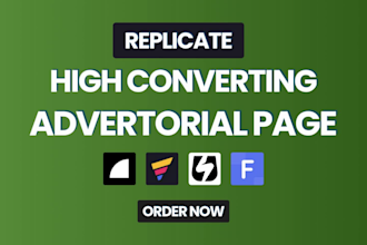replicate high converting advertorial, listicle pages