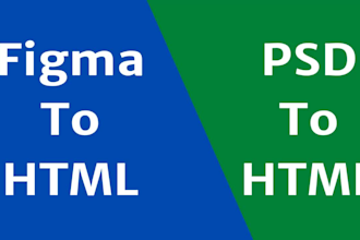 design website, figma to HTML, PSD to HTML, and add content