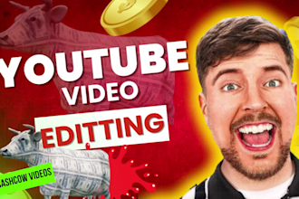 do professional and creative youtube video editing, cash cow