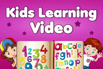 create fast kids learning, educational, nursery, lullaby video for youtube