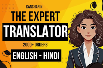 provide accurate english to hindi translation and vice versa
