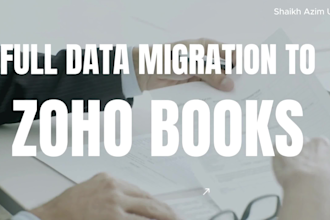 be your zoho books setup and bookkeeping migration expert