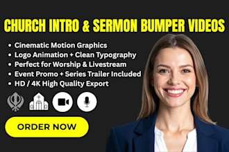 church sermon intro bumper series video graphic animated worship service video