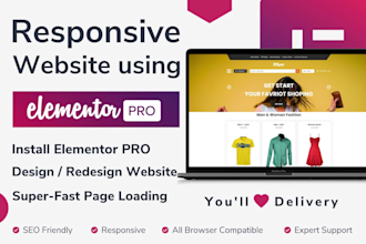 build wordpress website with elementor pro page builder