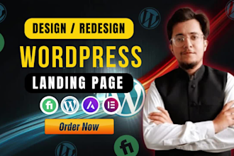 design responsive wordpress squeeze page and elementor pro landing page