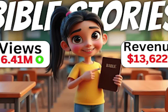 create ai viral bible, story, cartoon, history long videos for youtube channel