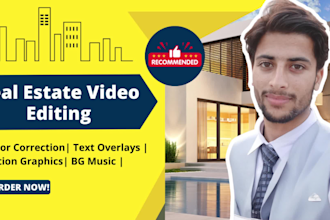 do professional real estate video editing in 24 hour