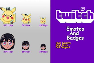 create custom twitch emotes, sub badges