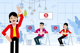 create a custom 2d animated explainer video in 24h
