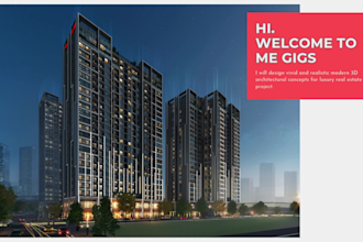 do exterior design of apartment luxury,office ,hotel