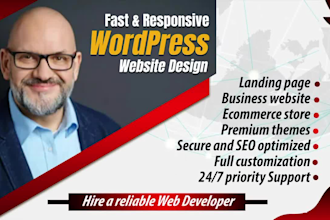 create wordpress website development or design, build business wordpress website