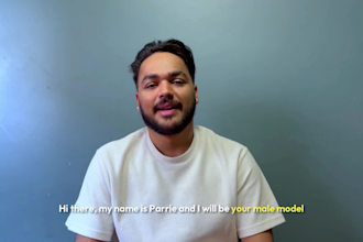 be your male model or video actor for any kind of work