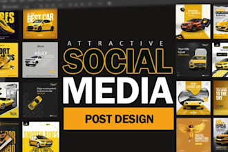 create attractive social media post design for you